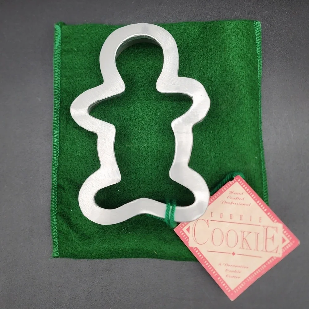 Feather Creek Silver Gingerbread Man Cookie Cutter Amish Made Stainless/Aluminum